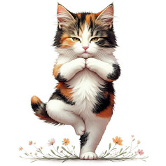 Un minet faisant le geste Namaste