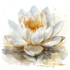 reflet d'un lotus dans l'eau
